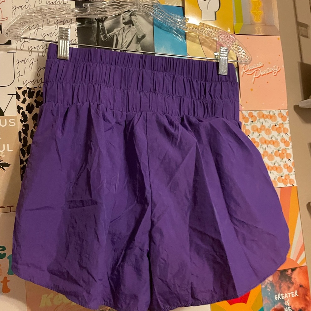 High Rise Purple Shorts